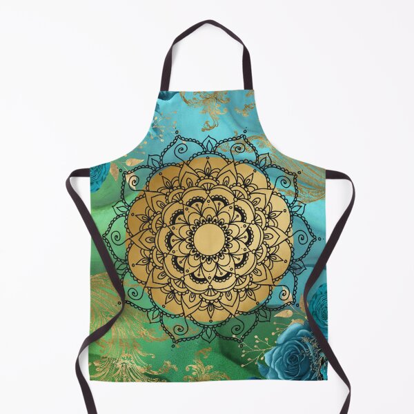Item preview, Blue and Green Mandala Art designed and sold by ThatMandalaShop.