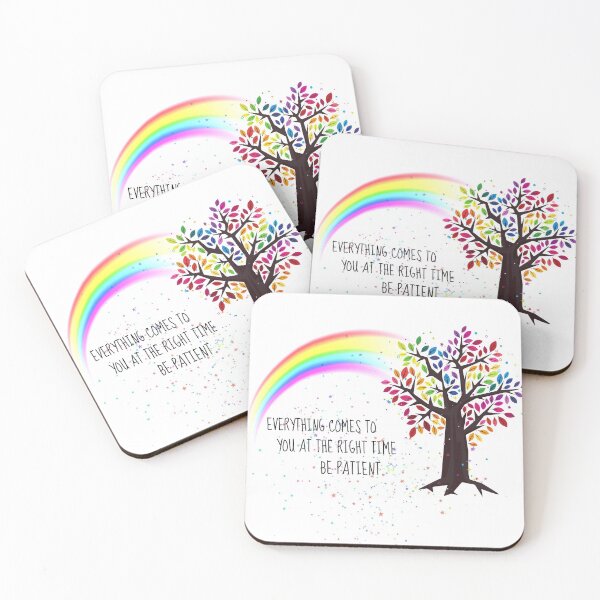 Item preview, everything comes to you at the right time be patient rainbow designed and sold by blackitaa.