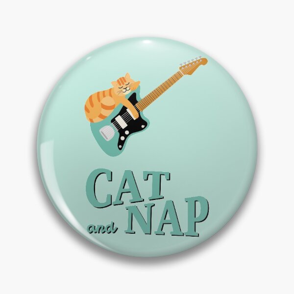 Item preview, Relaxed Tabby Cat on Surf Guitar | Gift Ideas | Catnap designed and sold by Fluffy-Vectors.
