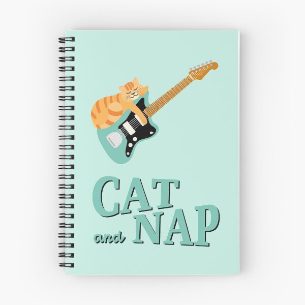 Item preview, Relaxed Tabby Cat on Surf Guitar | Gift Ideas | Catnap designed and sold by Fluffy-Vectors.