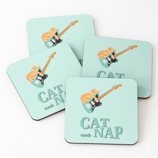Item preview, Relaxed Tabby Cat on Surf Guitar | Gift Ideas | Catnap designed and sold by Fluffy-Vectors.