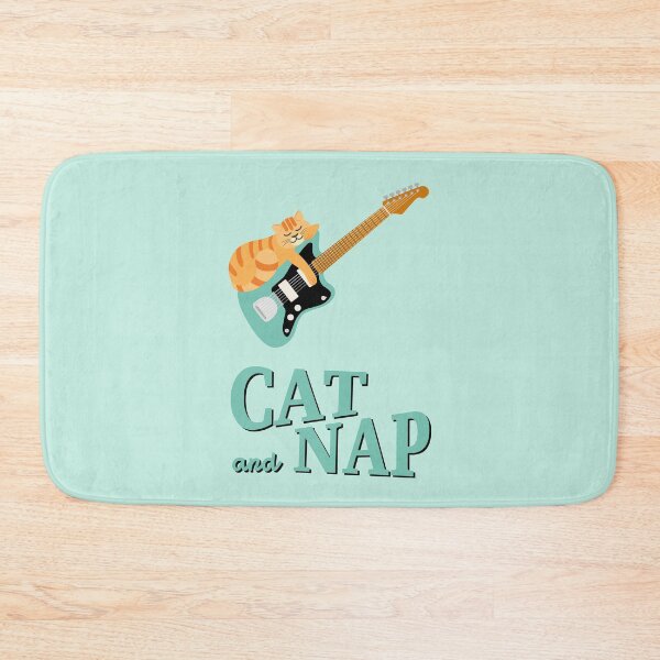 Item preview, Relaxed Tabby Cat on Surf Guitar | Gift Ideas | Catnap designed and sold by Fluffy-Vectors.