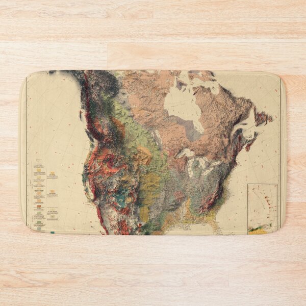 Item preview, 1911 North America Relief Map 3D digitally-rendered designed and sold by ThinkAboutMaps.