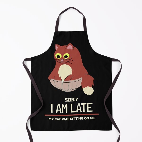 Item preview, sorry i am late my cat was sitting on me designed and sold by reka88.