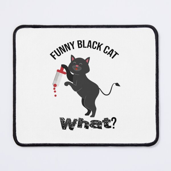 Item preview, Cat What? Funny Black Cat - Murderous Cat With Knife designed and sold by so01.