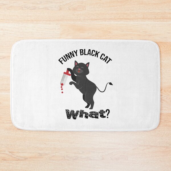 Item preview, Cat What? Funny Black Cat - Murderous Cat With Knife designed and sold by so01.