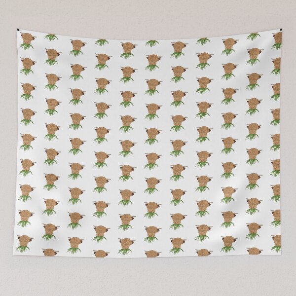 Item preview, Grazing baby highland cow designed and sold by littlethistle.