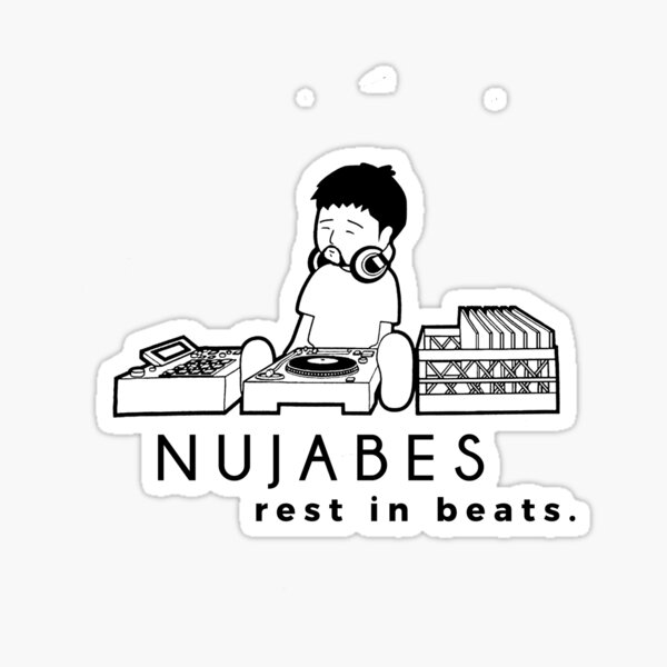 Nujabes "rest in beats." Sticker