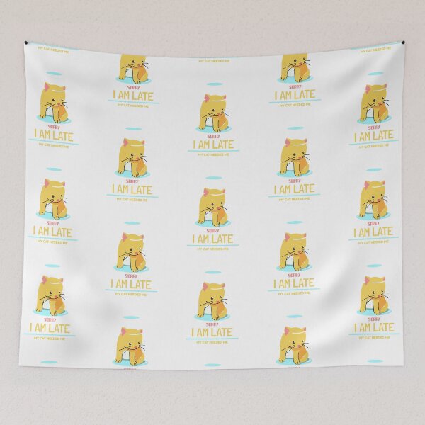 Item preview, sorry i am late my cat needed me designed and sold by reka88.