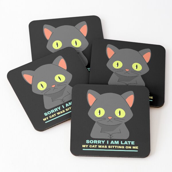 Item preview, sorry i am late my cat needed me designed and sold by reka88.