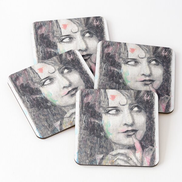 Item preview, Barbara Stanwyck - Hand Drawn Oil and Ink Portrait designed and sold by HRHildebrand.