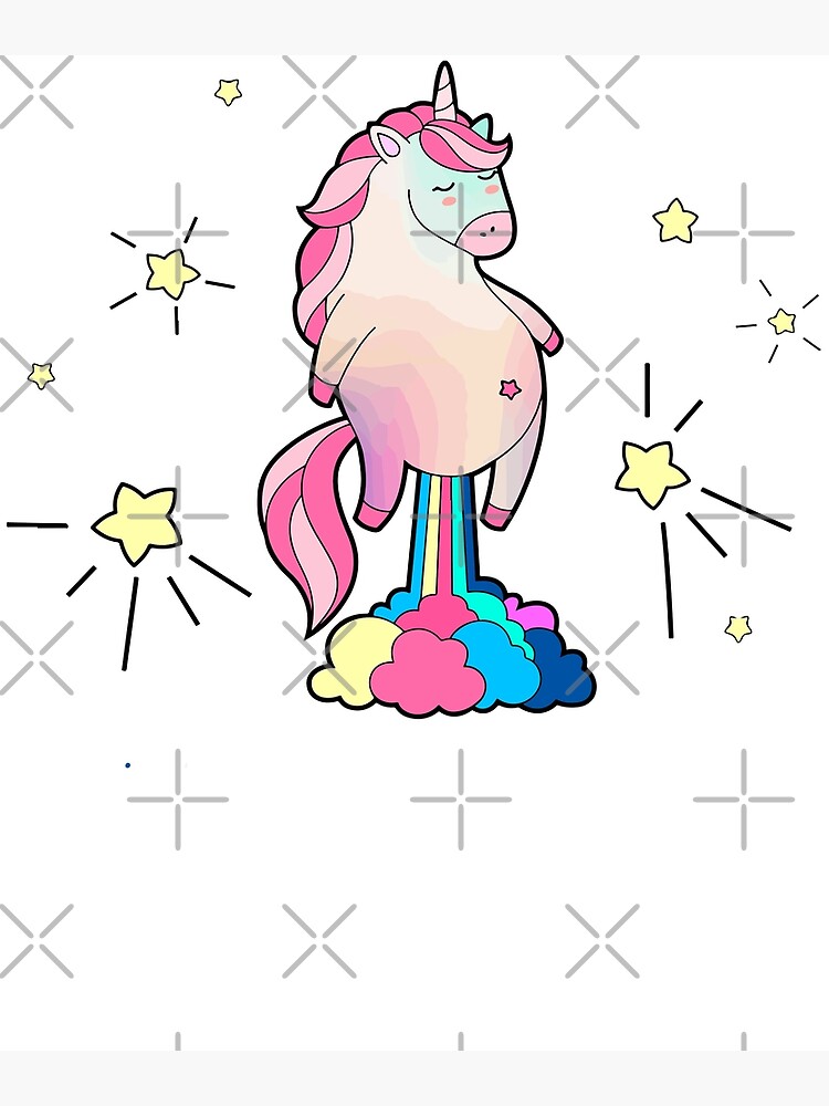 I Love To Fart Funny Unicorn Farting Poster For Sale By Adawesome Redbubble