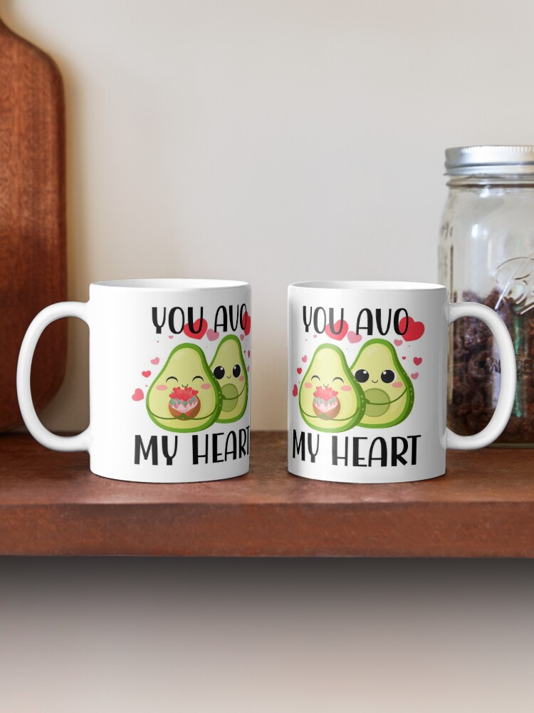 Let's Avocuddle Mug, cute avocado lovers, mug for boyfriend or girlfriend,  valentines day gift, gift for valentine, funny mug