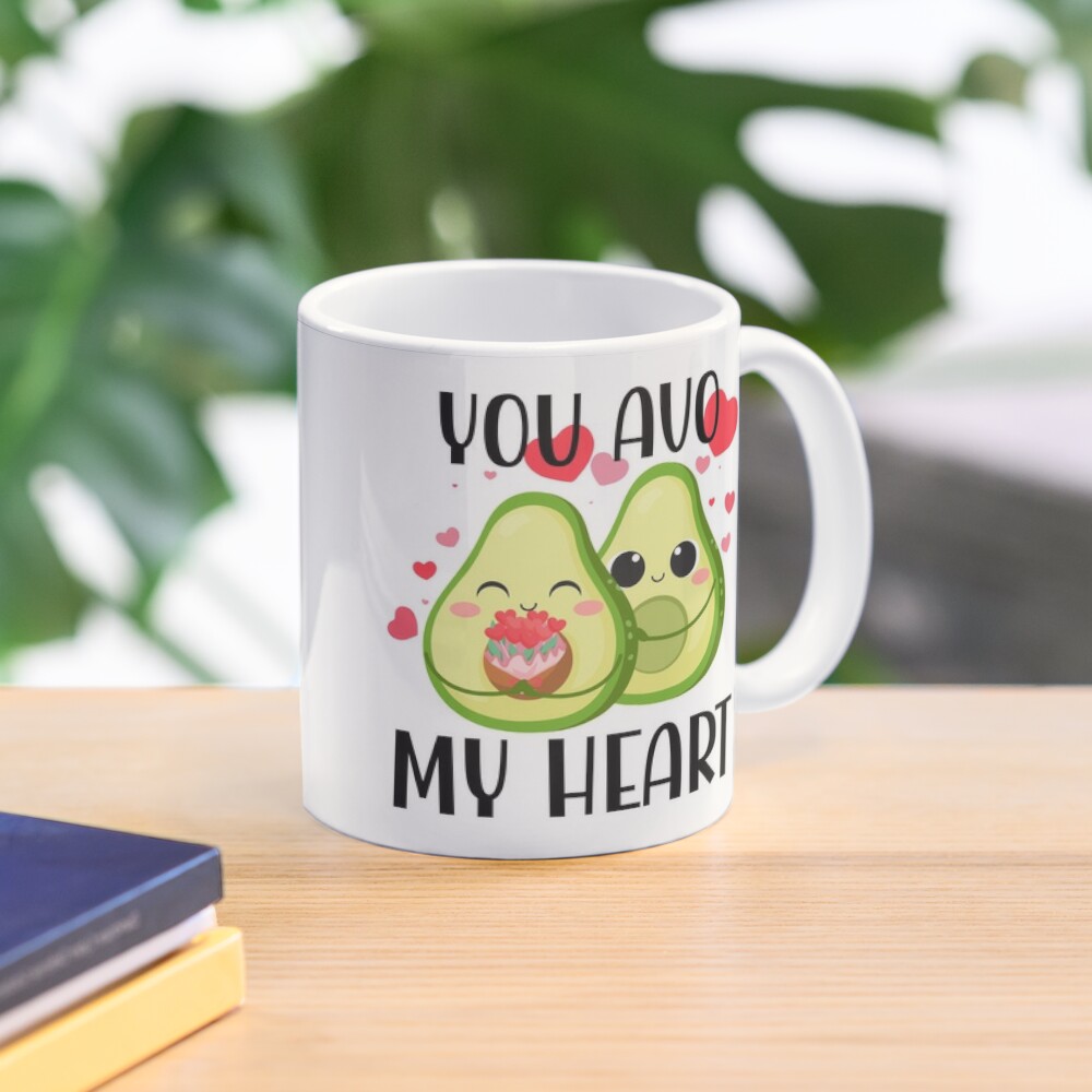 Let's Avocuddle Mug, cute avocado lovers, mug for boyfriend or girlfriend,  valentines day gift, gift for valentine, funny mug