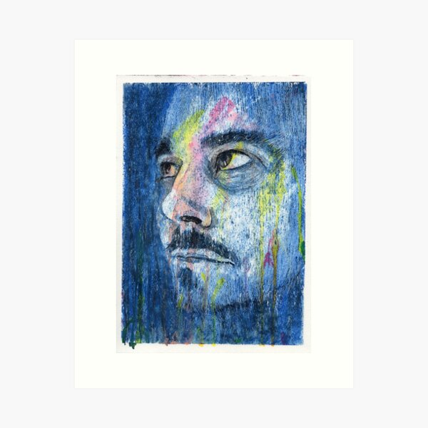 H. Anthony Hildebrand - Hand Drawn Oil and Ink Portrait Art Print