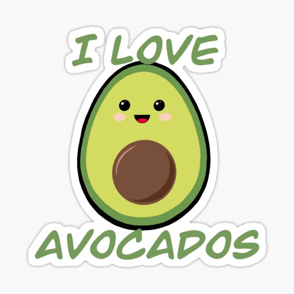 I love avocados Sticker