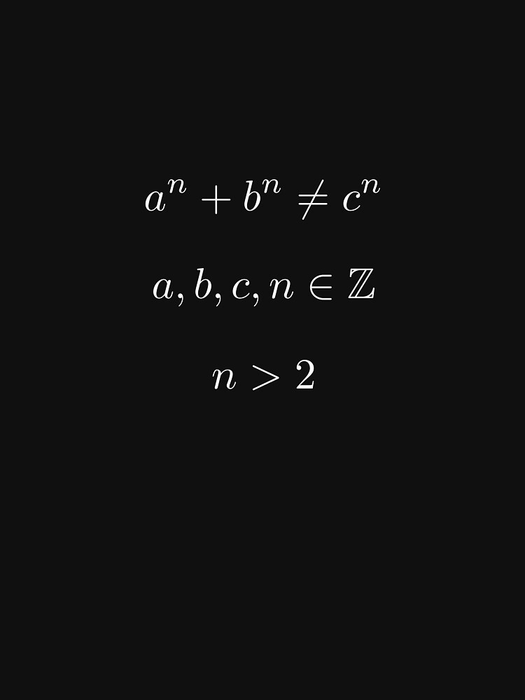 Thumbnail 7 of 7, Essential T-Shirt, Fermat's Last Theorem designed and sold by rishiramraj.