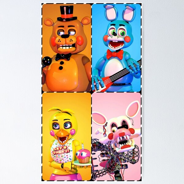 Five Nights at Freddys - Fazbear Poster Emoldurado, Quadro em