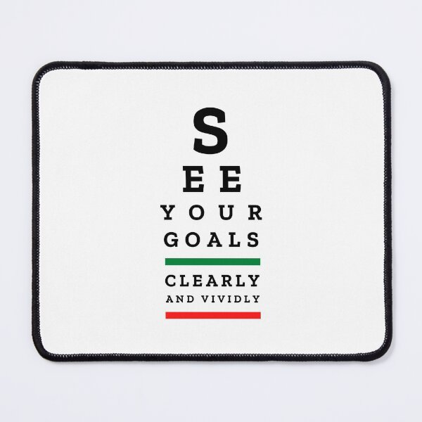 Item preview, EYE CHART - See Your Goals Clearly and Vividly - motivational art with message designed and sold by Art4Motivation.