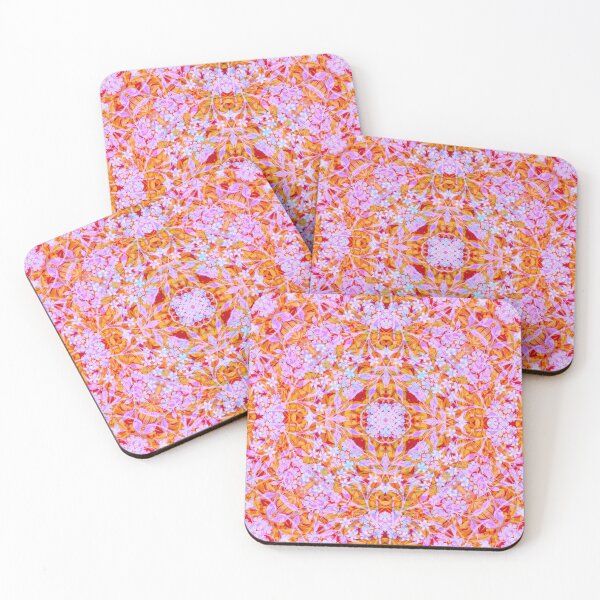 Item preview, Jasmine Flowers by William Morris - Faded Gold Pink Orange Floral Vintage Pattern Valentine Variation designed and sold by PatternPerfect.