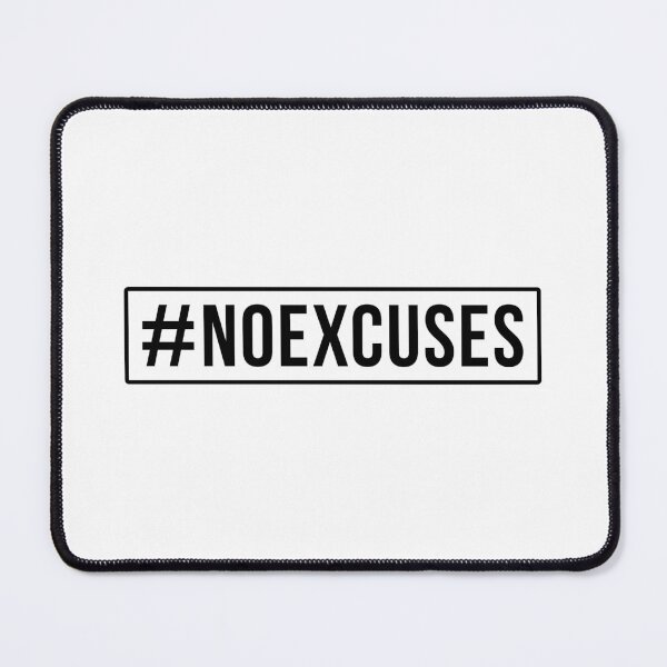 Item preview, No Excuses Gym Fitness Quote designed and sold by maniacfitness.
