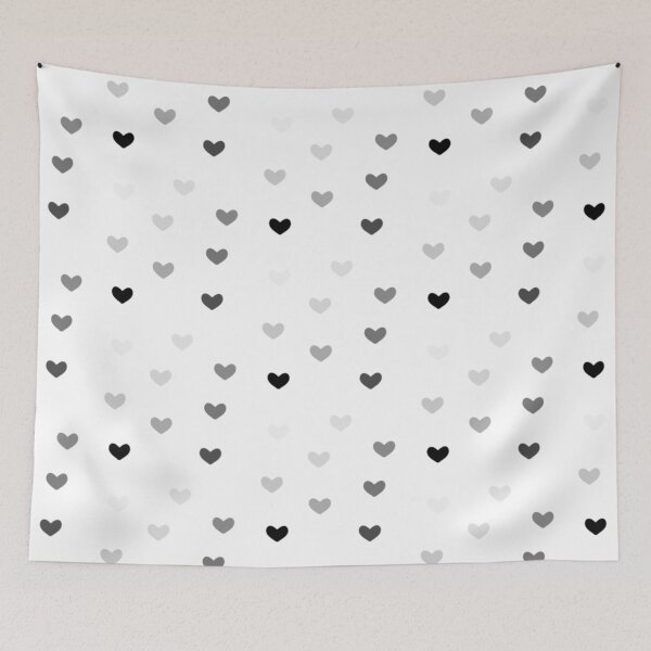 Item preview, Black Gradient Repeating Hearts designed and sold by Sketches by Sophie.