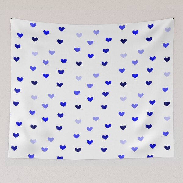 Item preview, Blue Gradient Repeating Hearts designed and sold by Sketches by Sophie.