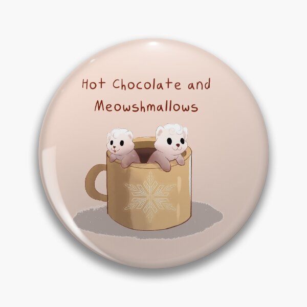 Item preview, Hot Chocolate with Marshmallows Cat Pun designed and sold by MellowArtStuff.