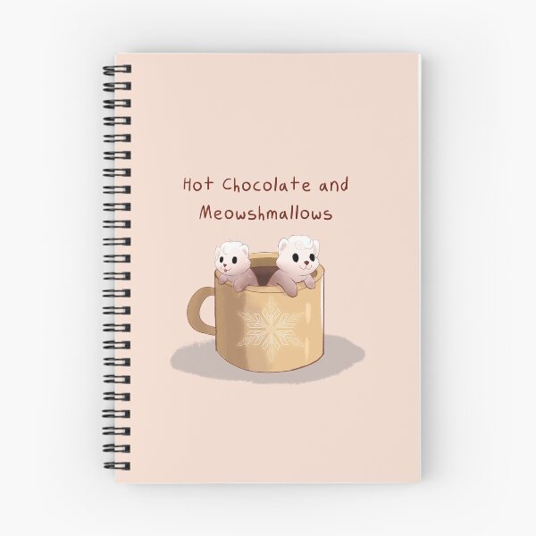 Item preview, Hot Chocolate with Marshmallows Cat Pun designed and sold by MellowArtStuff.
