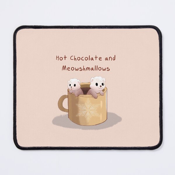 Item preview, Hot Chocolate with Marshmallows Cat Pun designed and sold by MellowArtStuff.