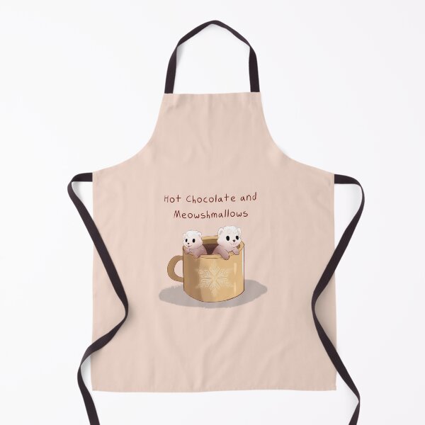 Item preview, Hot Chocolate with Marshmallows Cat Pun designed and sold by MellowArtStuff.