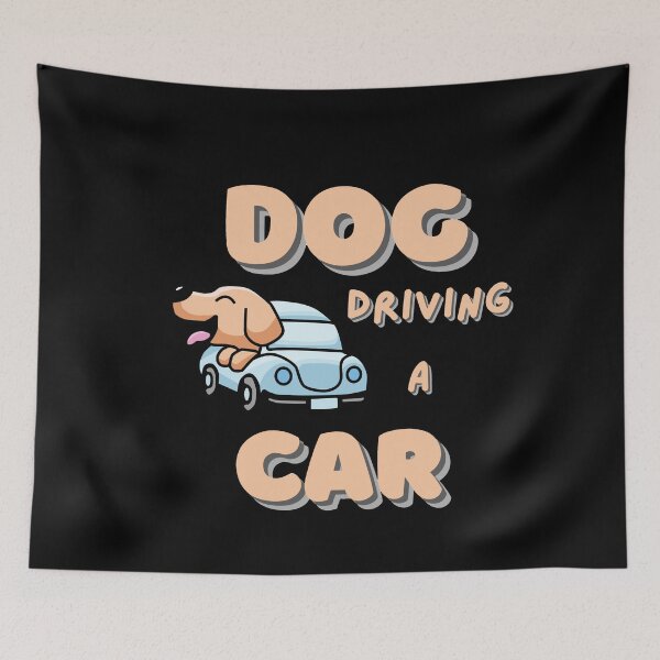 Item preview,  Dog Driving A Car Cartoon designed and sold by tr3nding.