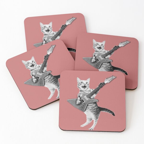 Item preview, Cat Playing Electric Guitar designed and sold by checkertonetees.