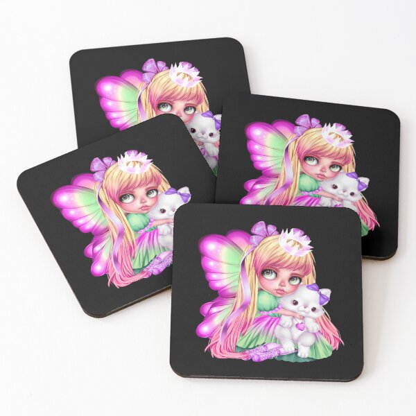 Item preview, Cute anime girl with white kitten designed and sold by BRtisticDesigns.