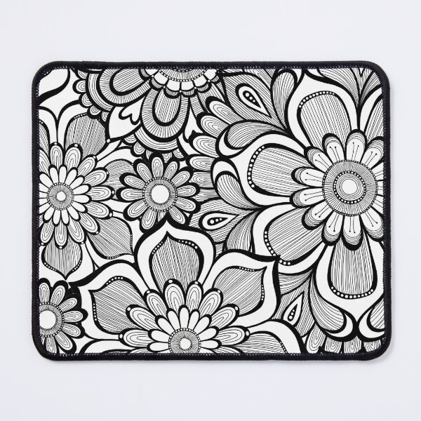Item preview, Bold Black & White Florals on White designed and sold by HelloAngel.