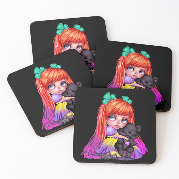 Item preview, Cute anime girl with kitten designed and sold by BRtisticDesigns.
