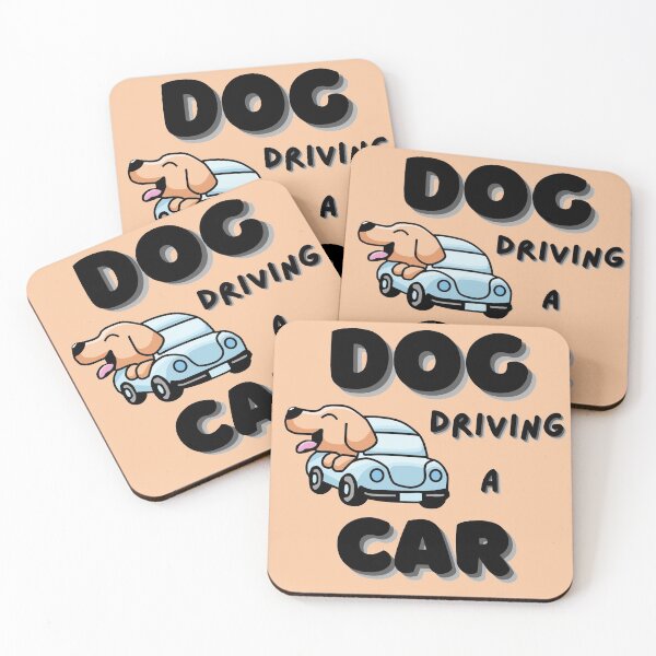 Item preview,   Dog Driving A Car Cartoon Black designed and sold by tr3nding.