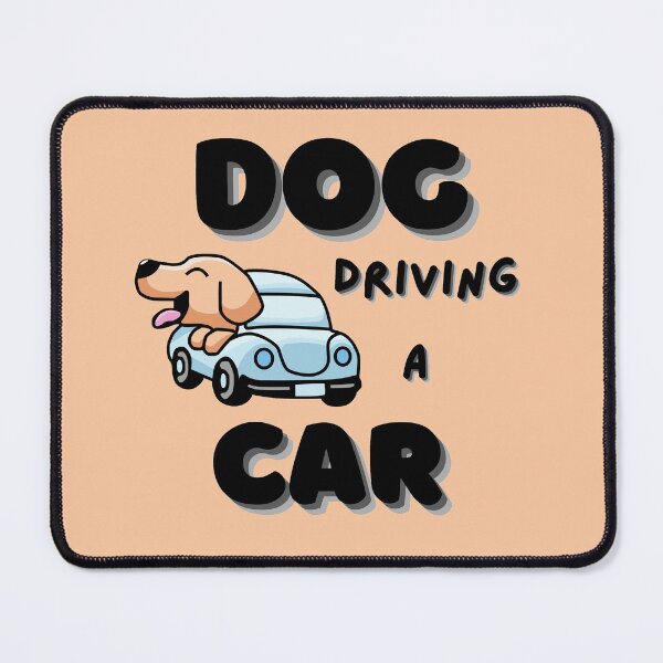 Item preview, Dog Driving A Car Cartoon Black designed and sold by tr3nding.