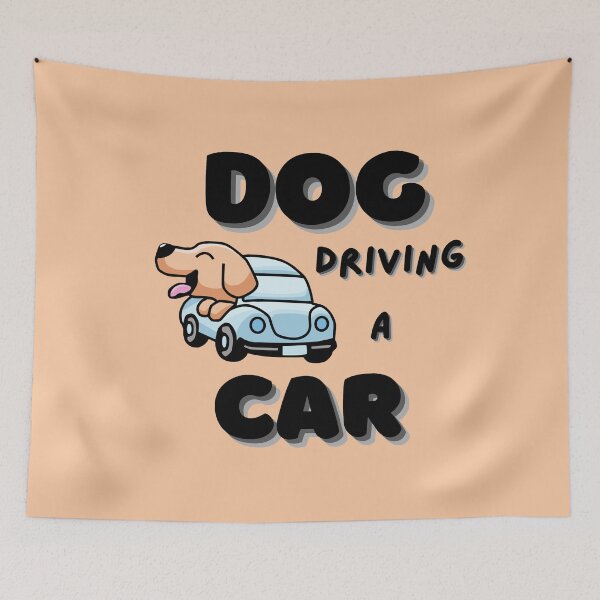 Item preview,   Dog Driving A Car Cartoon Black designed and sold by tr3nding.