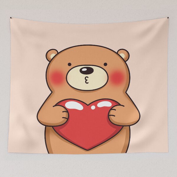 Item preview, Bear with heart designed and sold by Nikamii.