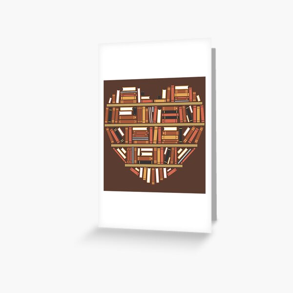 I Heart Books Greeting Card