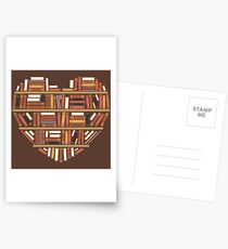 I Heart Books Postcards