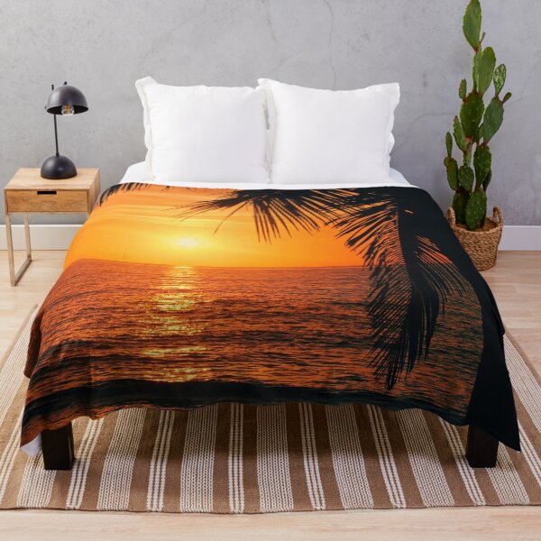 Item preview, palm tree, sunset,ocean waves designed and sold by cutecrazytshirt.