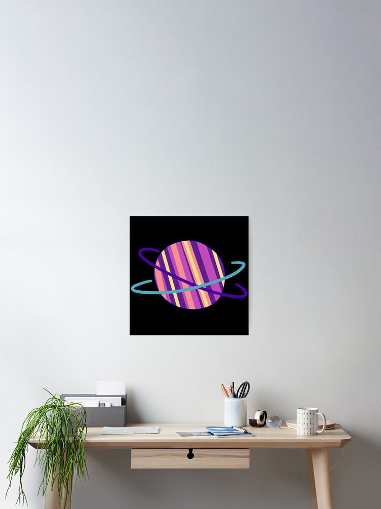 Thumbnail 2 of 3, Poster, Two Ringed Planet designed and sold by SaradaBoru.