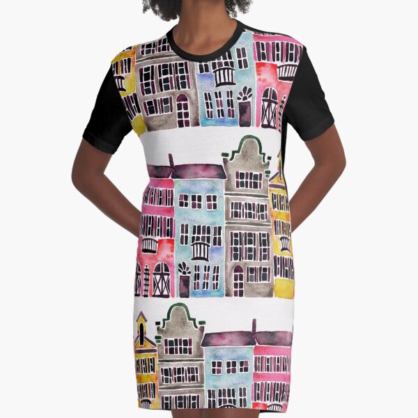 Rainbow Row – Charleston Graphic T-Shirt Dress