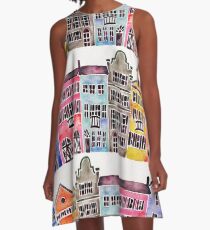 Regenbogen-Reihe - Charleston A-Linien Kleid