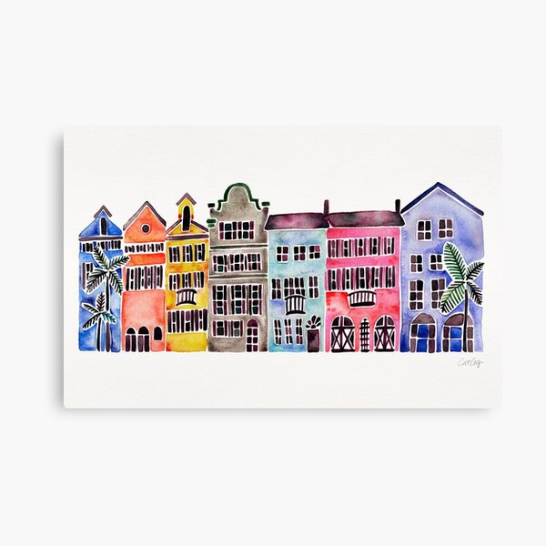 Rainbow Row – Charleston Canvas Print