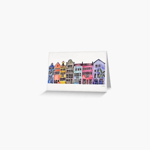Rainbow Row – Charleston Greeting Card