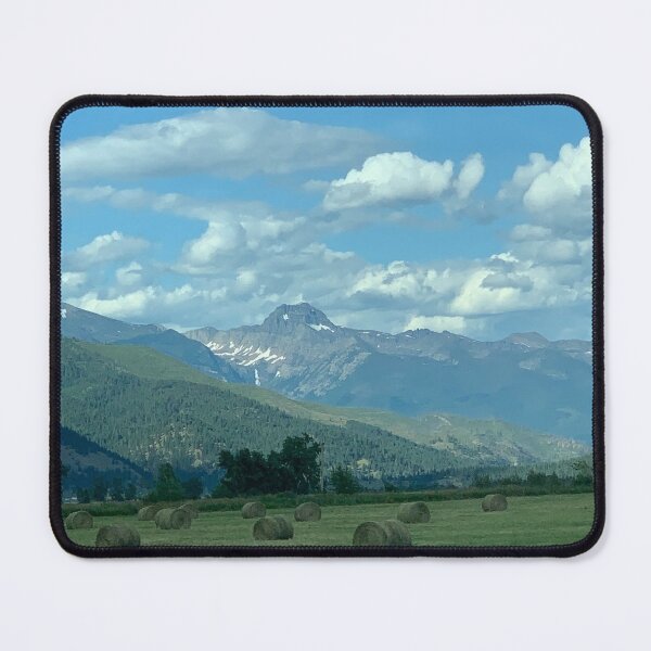 Item preview, Hay Bales in a Field with Mountains designed and sold by dm-md-iii.