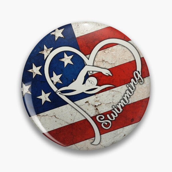 Item preview, Swimming American Flag Retro Art designed and sold by SweetThreads79.